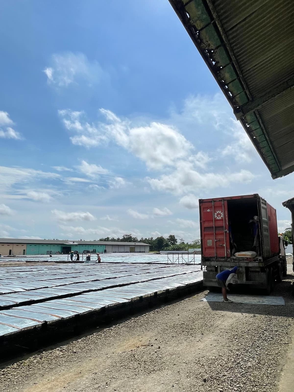 Area penjemuran mie sohun di pabrik